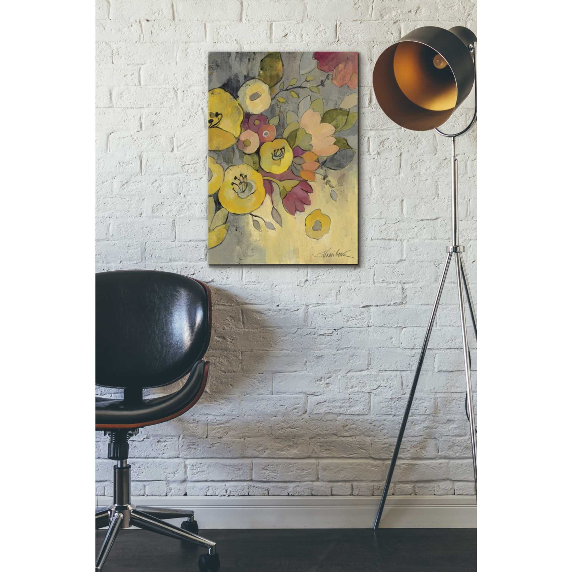 "Yellow Floral Duo I" by Silvia Vassileva, Canvas Wall Art,18 x 26