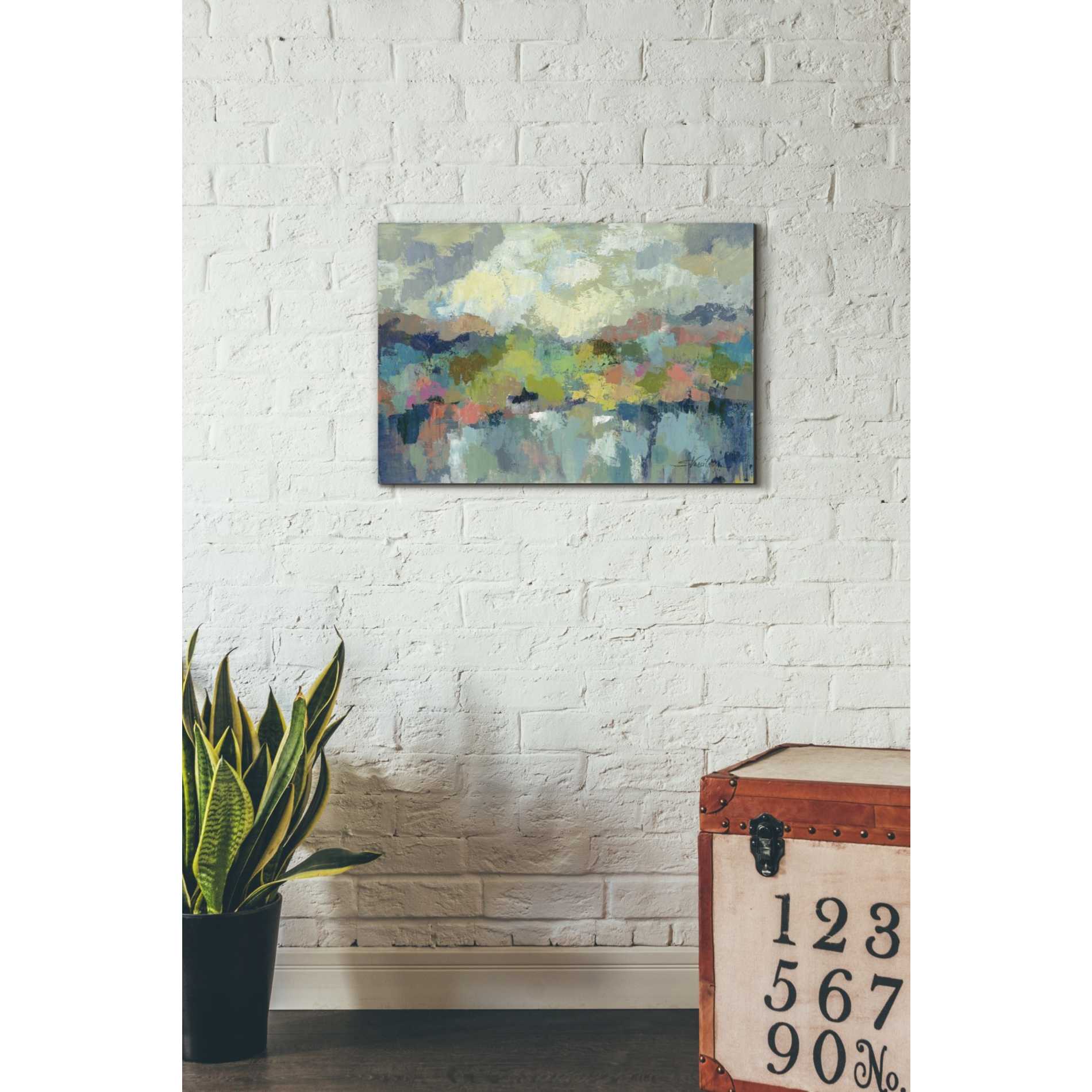 "Abstract Lakeside" by Silvia Vassileva, Canvas Wall Art,26 x 18