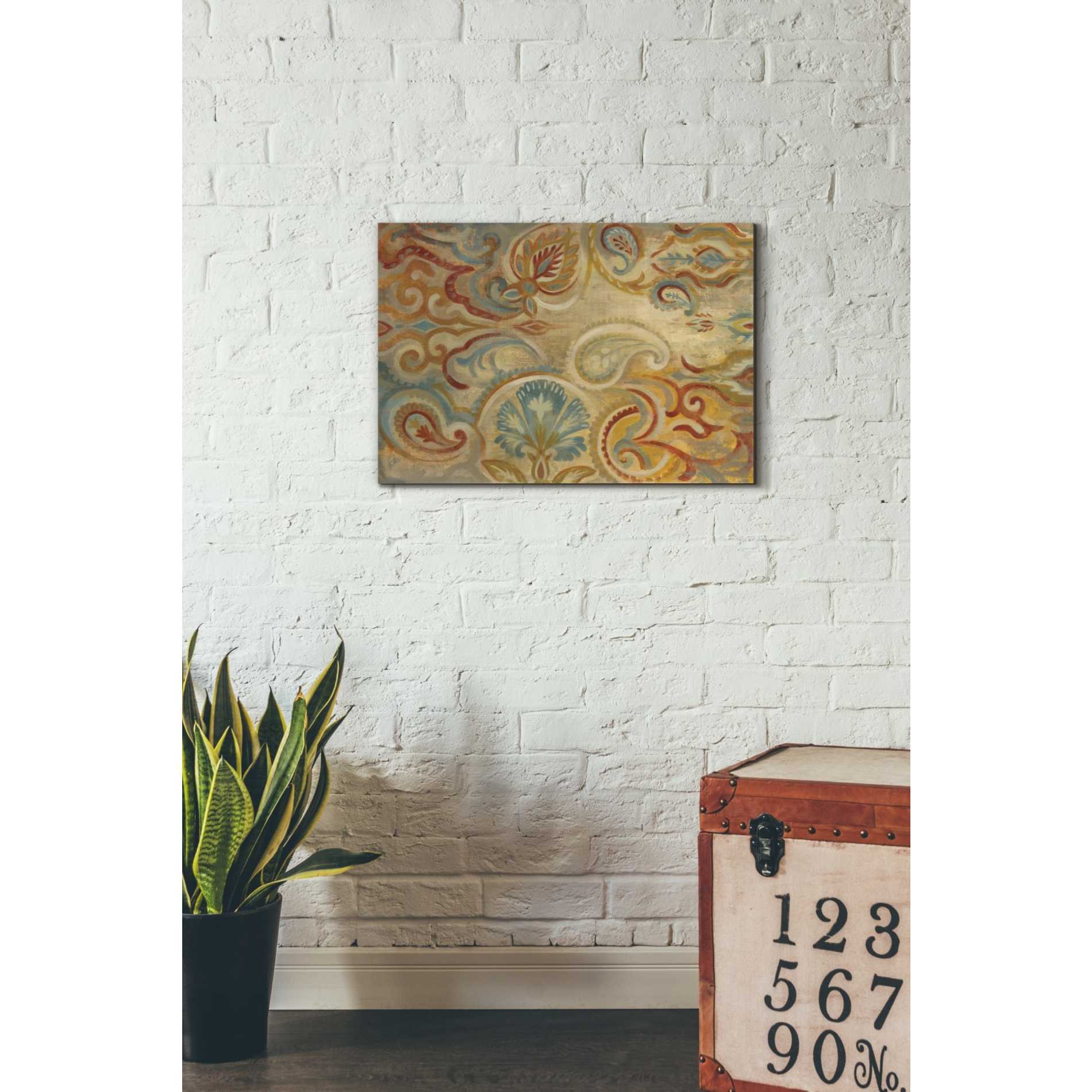'Antique Paisley' by Silvia Vassileva, Canvas Wall Art,26 x 18