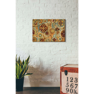 'Burnt Paisley and Mandalas' by Silvia Vassileva, Canvas Wall Art,26 x 18