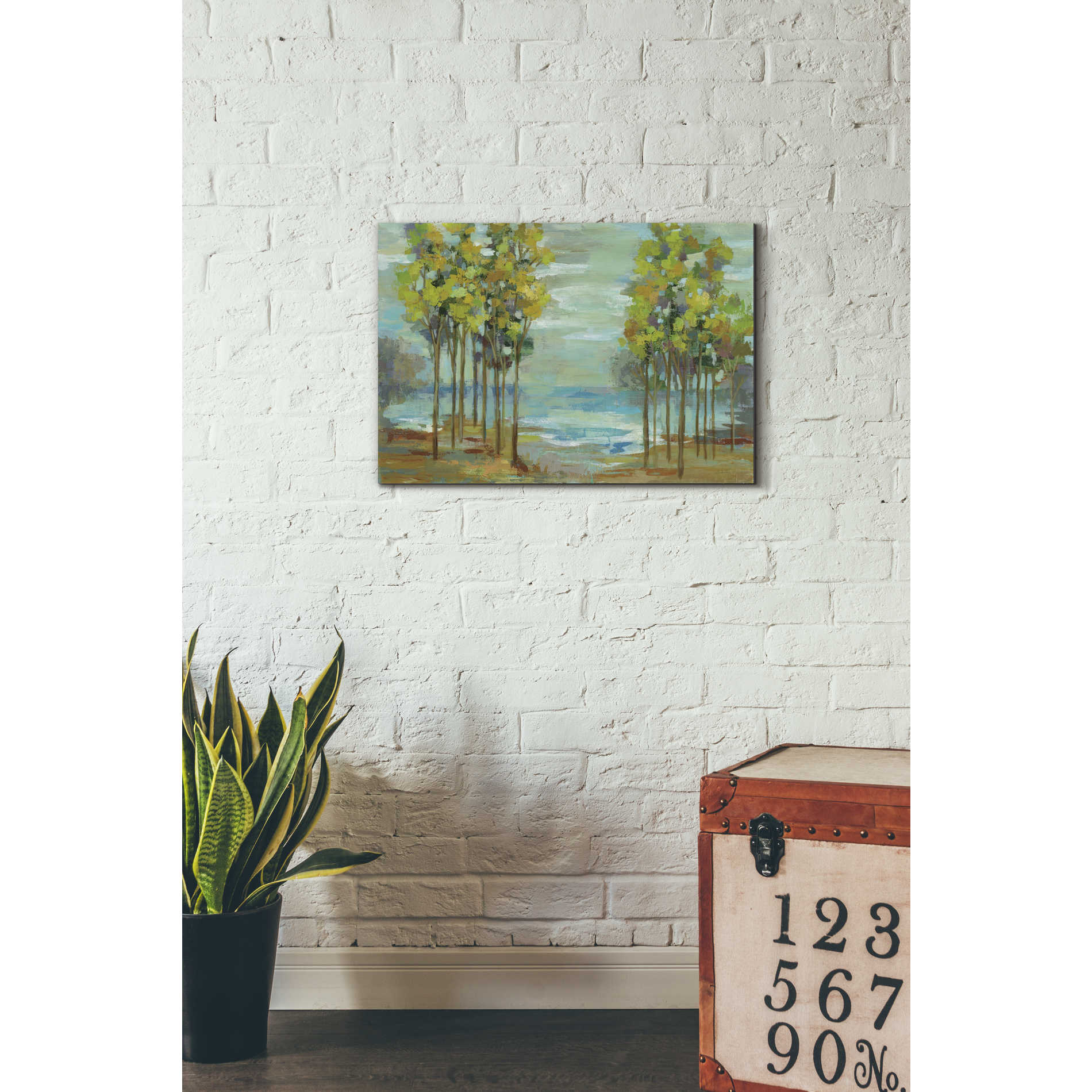 'Spring Trees' by Silvia Vassileva, Canvas Wall Art,26 x 18