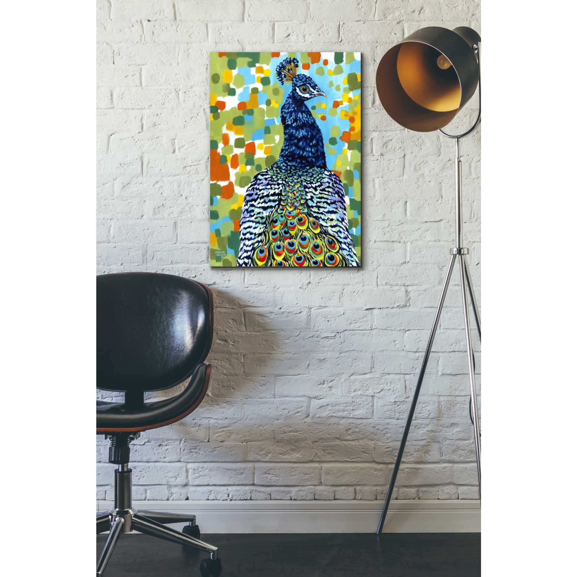 'Plumed Peacock II' by Carolee Vitaletti, Giclee Canvas Wall Art