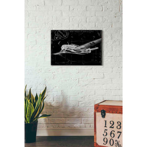'Flight Schematic II' by Ethan Harper Canvas Wall Art,26 x 18