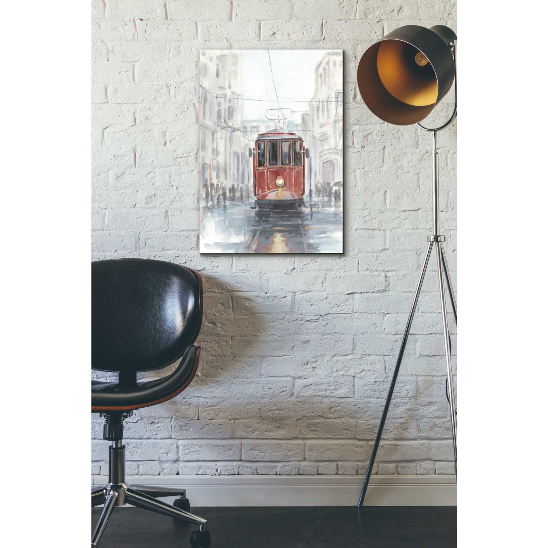 'Watercolor Streetcar Study I' by Ethan Harper Canvas Wall Art,18 x 26