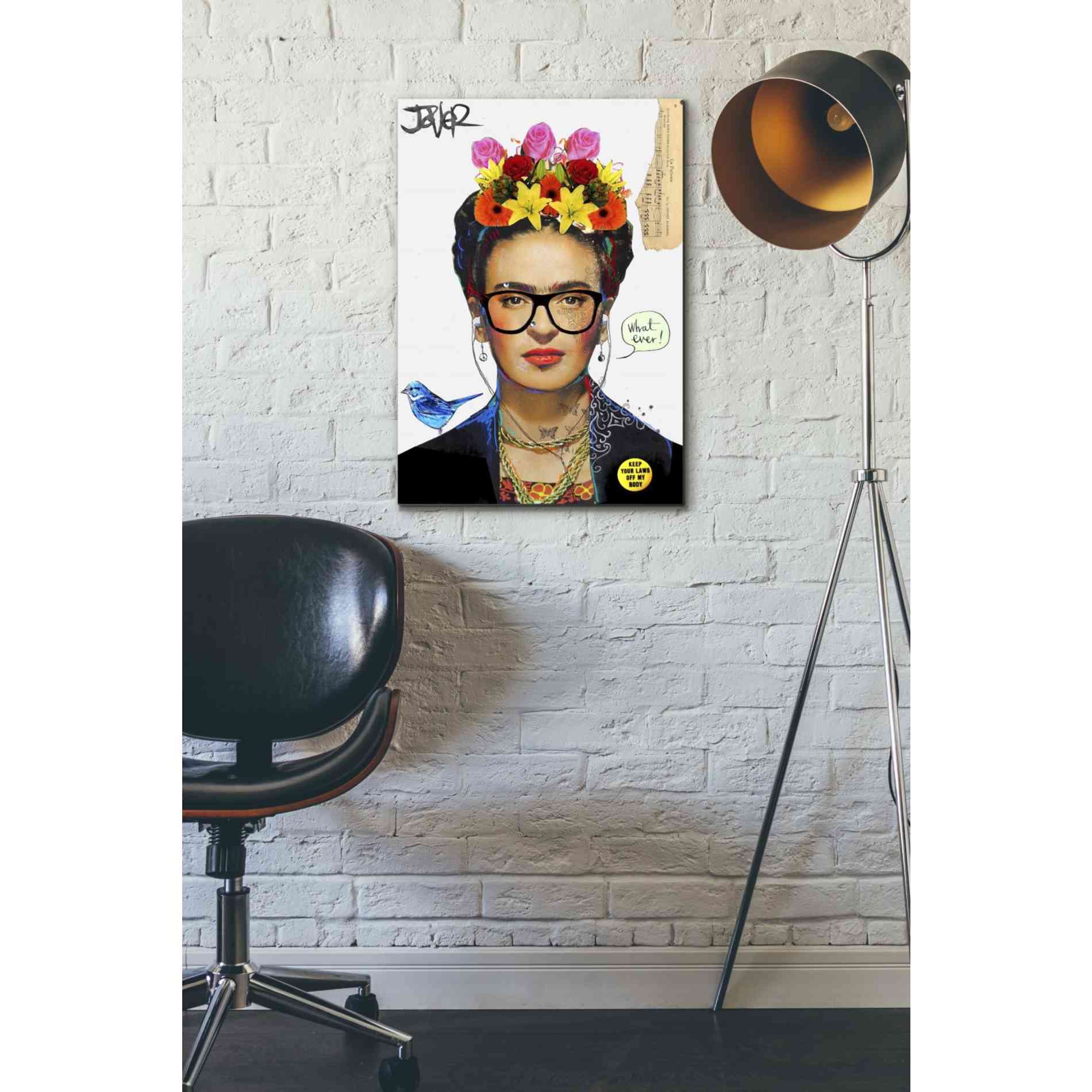 'Hipsta Frida' by Loui Jover, Canvas Wall Art,18 x 26