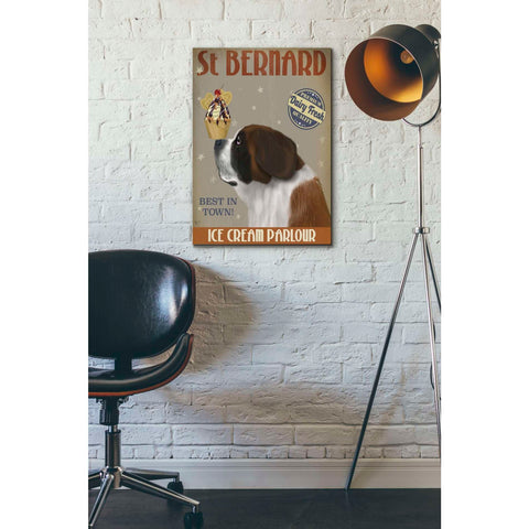 Image of 'St Bernard Ice Cream,' by Fab Funky, Giclee Canvas Wall Art