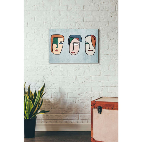 Image of 'FACES LINE ART 2' by Irena Orlov, Canvas Wall Art,26 x 18