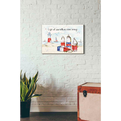 Image of 'Coastal Buoys II' by Anne Tavoletti, Canvas Wall Art,26 x 18