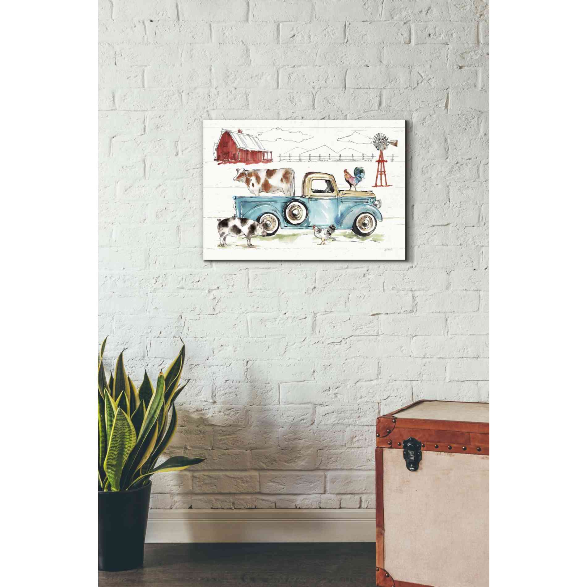 'Down on the Farm I' by Anne Tavoletti, Canvas Wall Art,26 x 18