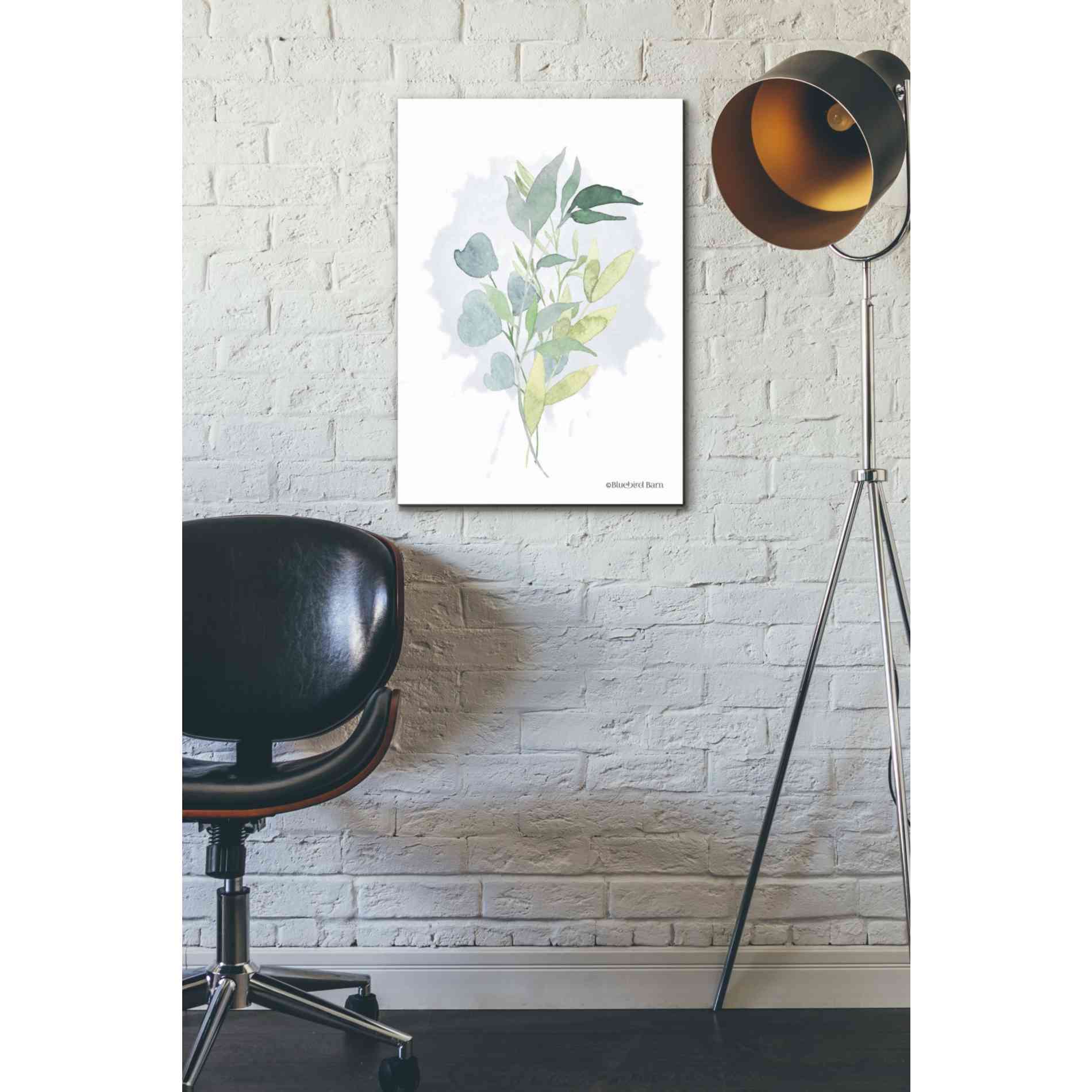 'Watercolor Greenery Series II' by Bluebird Barn, Canvas Wall Art,18 x 26