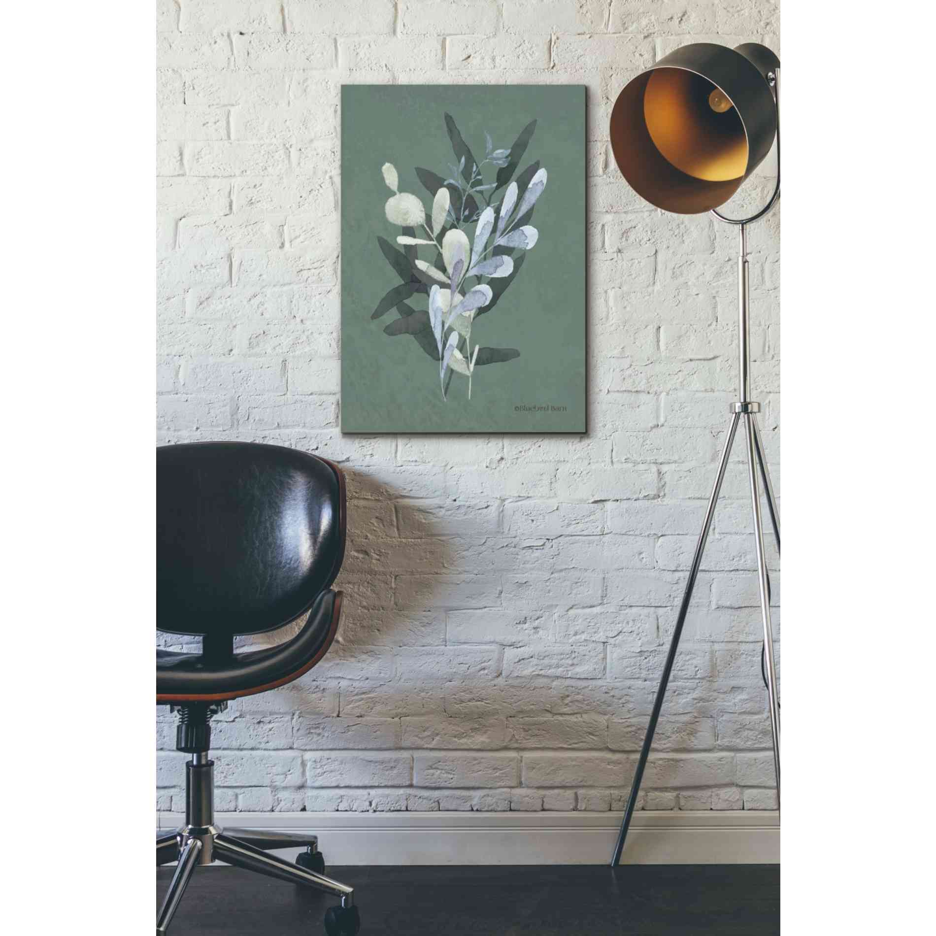 'Watercolor Greenery Series Dark II' by Bluebird Barn, Canvas Wall Art,18 x 26