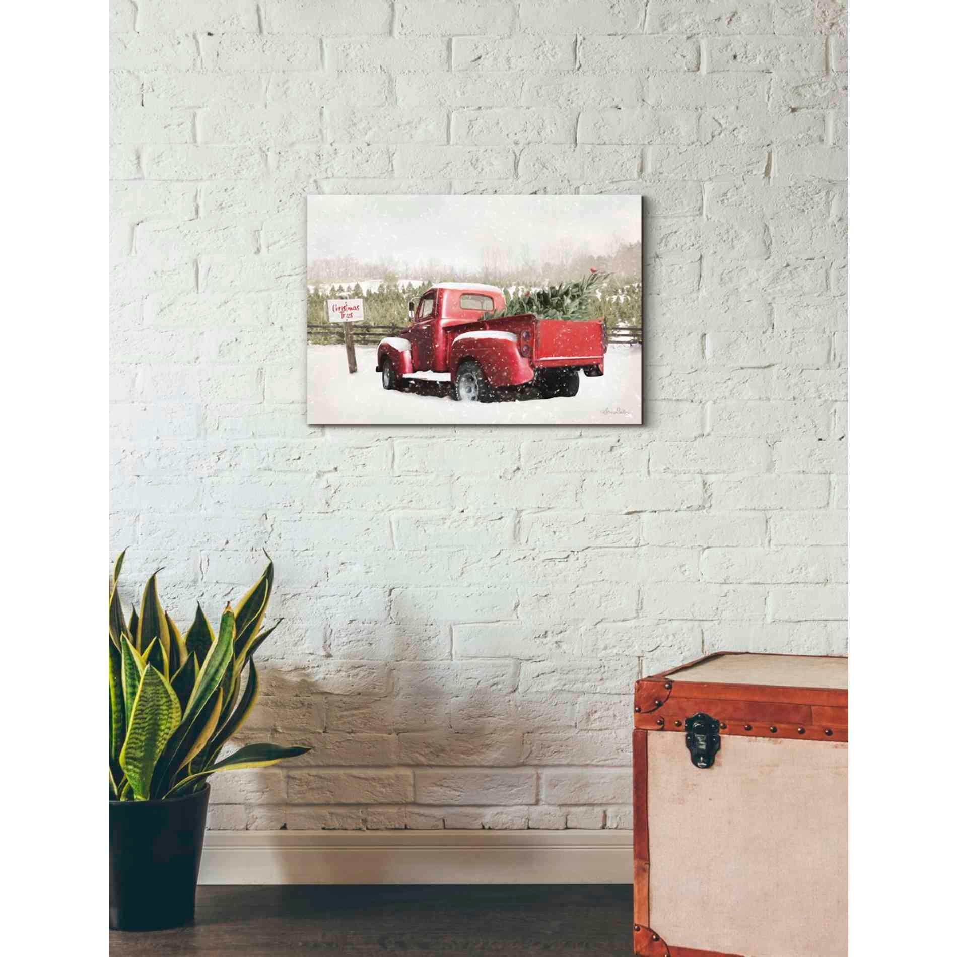 'Christmas Tree Pick' by Lori Deiter, Canvas Wall Art,26 x 18