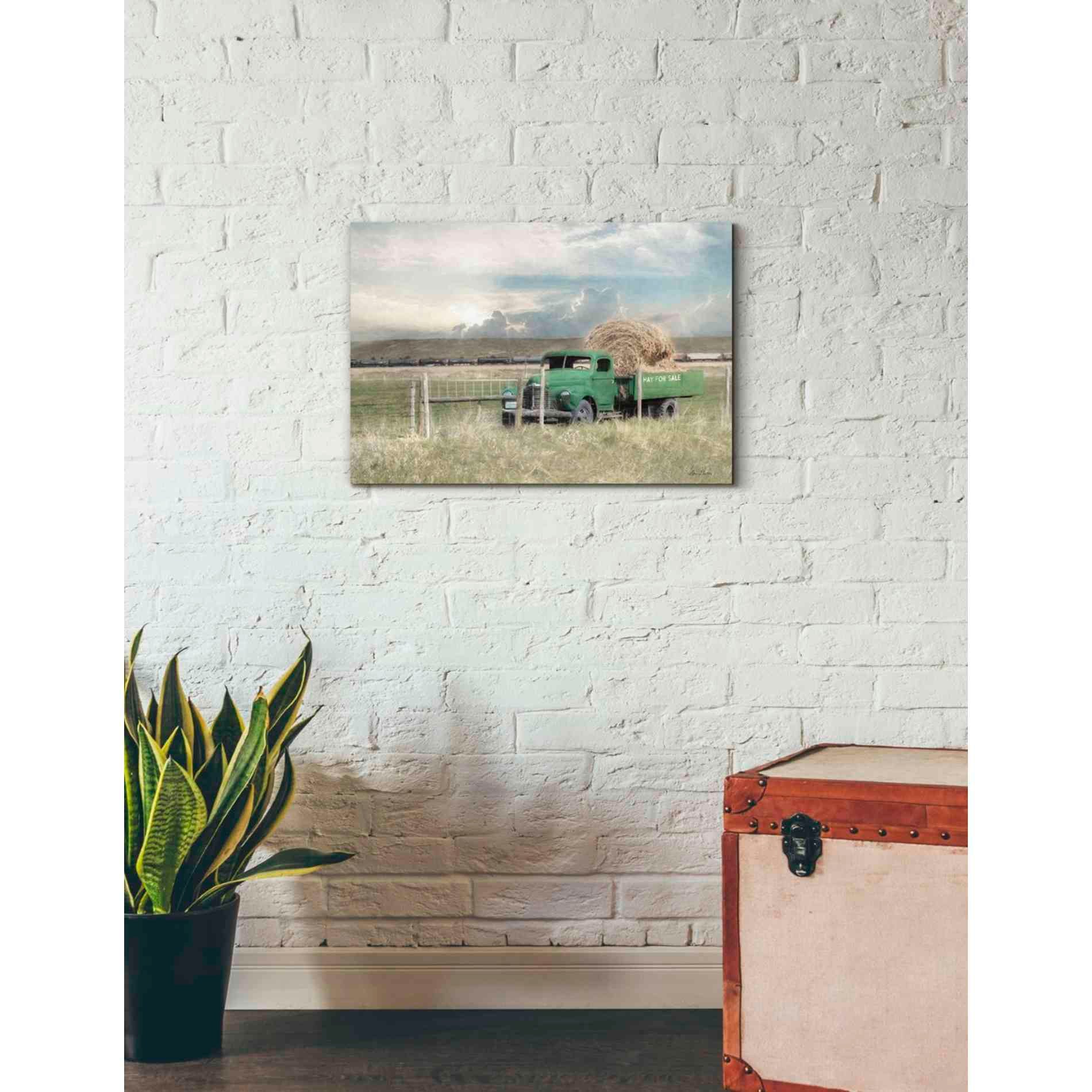 'Hay for Sale' by Lori Deiter, Canvas Wall Art,26 x 18