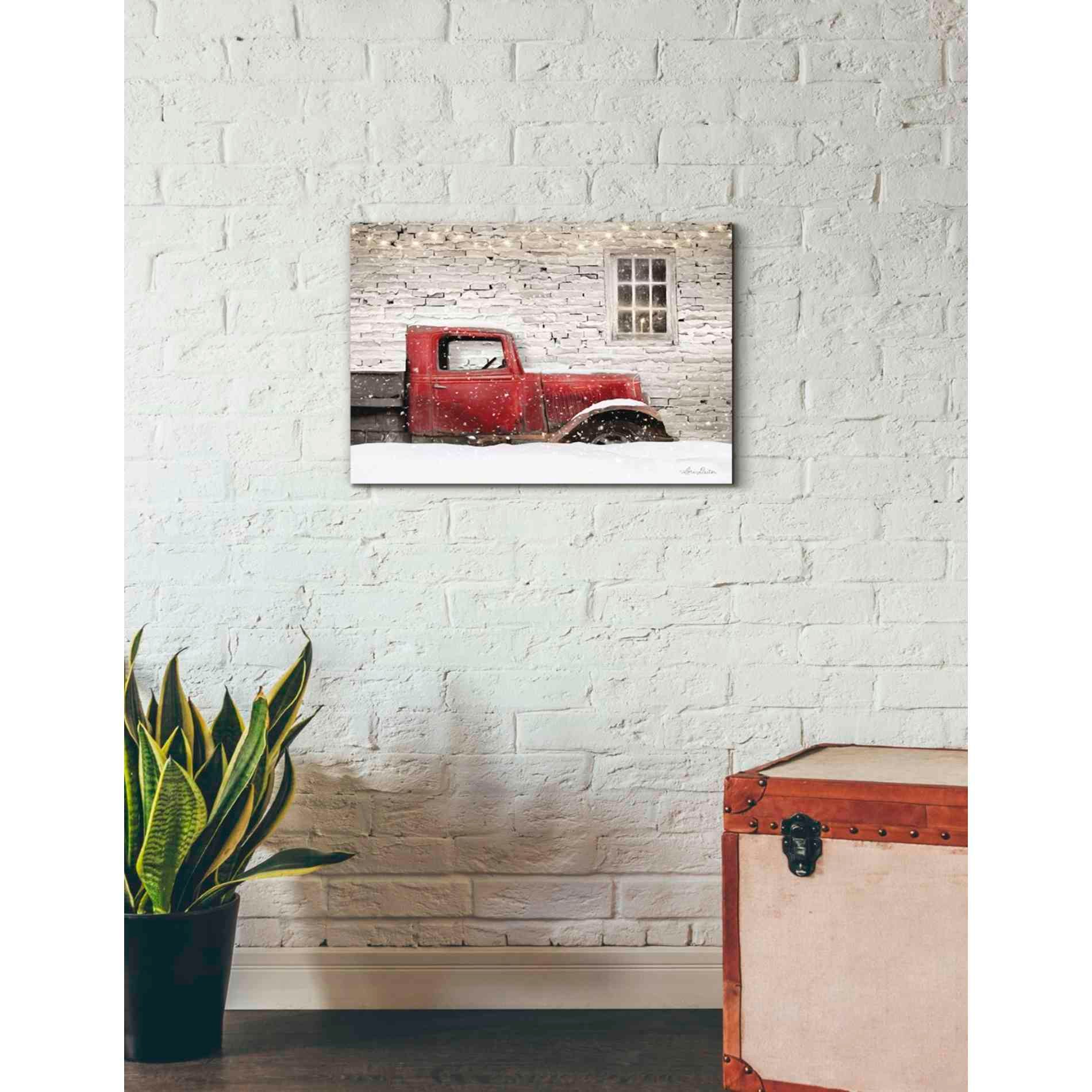 'Winter Parking Spot' by Lori Deiter, Canvas Wall Art,26 x 18