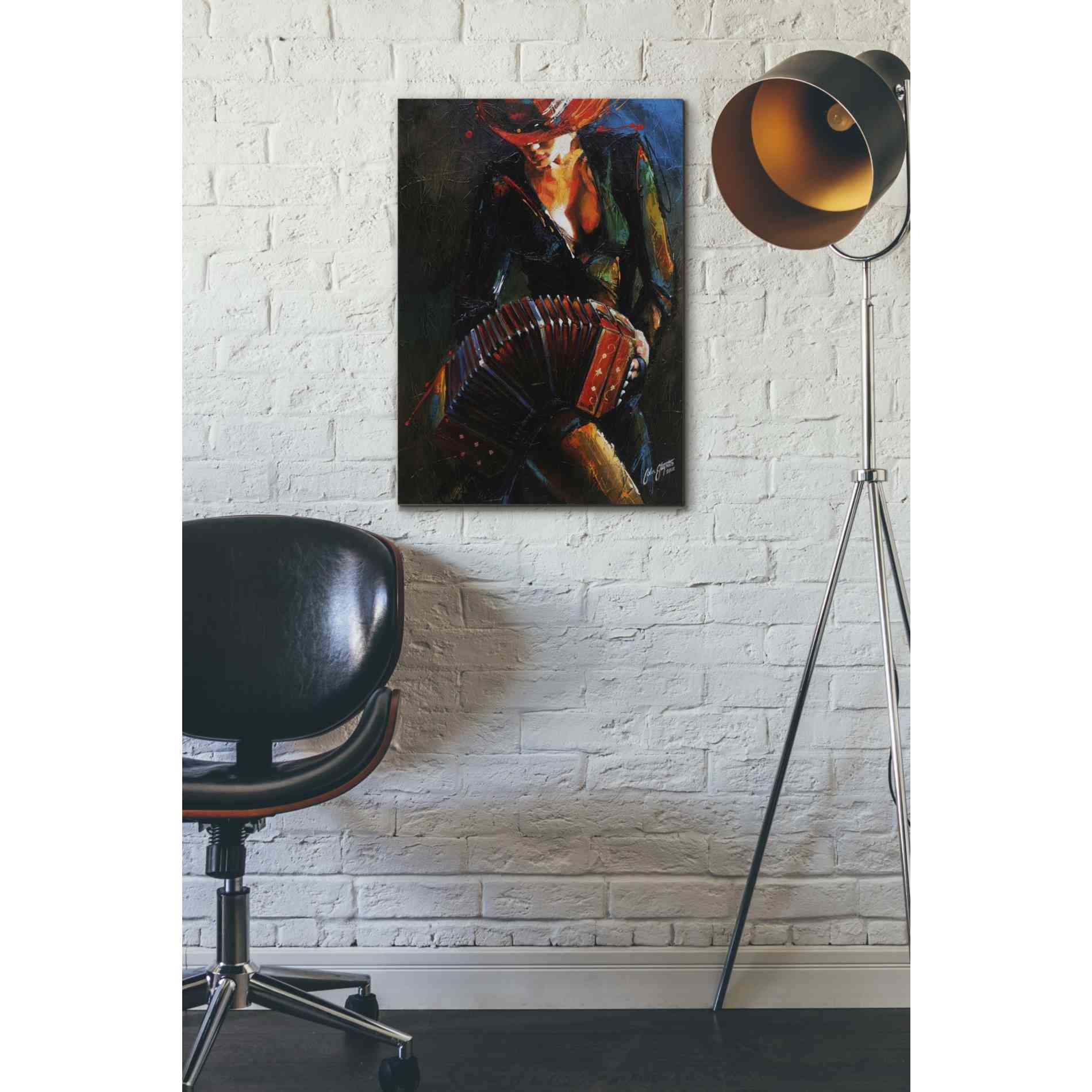 'Reina del Bandoneon' by Colin John Staples, Giclee Canvas Wall Art