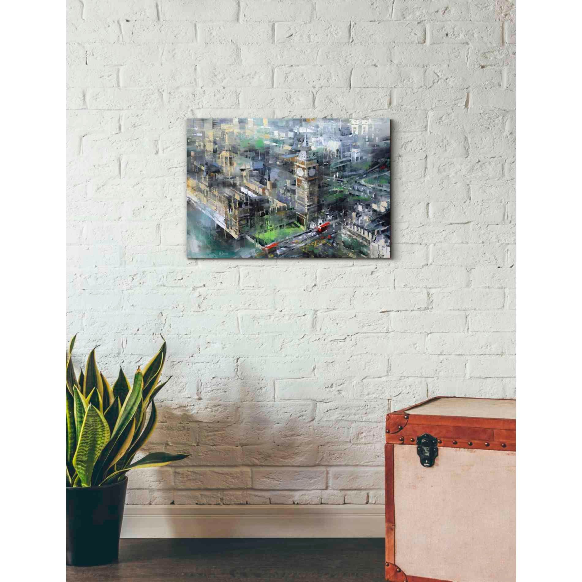 'London Green - Big Ben' by Mark Lague, Canvas Wall Art,26 x 18