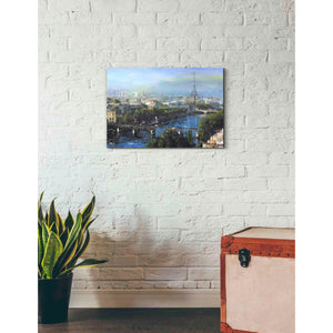 'Paris Pedestrian Bridge' by Mark Lague, Canvas Wall Art,26 x 18