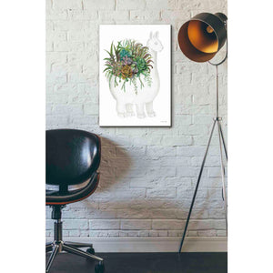 'Proud Llama Pot I' by Cindy Jacobs, Canvas Wall Art,18 x 26