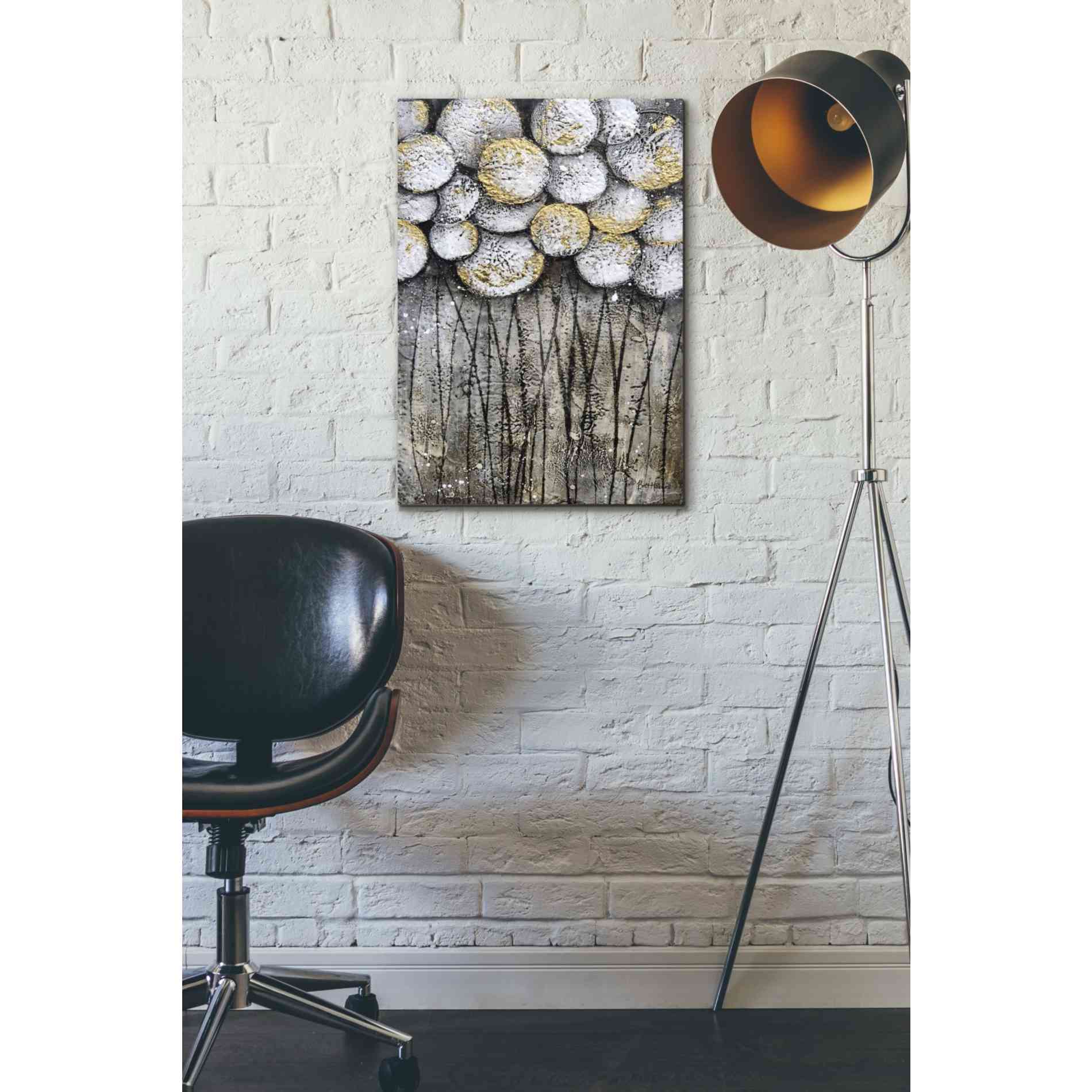 'Bubble Trees in White' by Britt Hallowell, Canvas Wall Art,18 x 26
