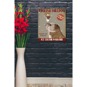 'English Bulldog Ice Cream,' by Fab Funky, Giclee Canvas Wall Art