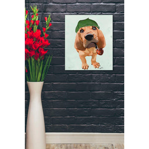 'Bloodhound Sherlock Holmes' by Fab Funky, Giclee Canvas Wall Art