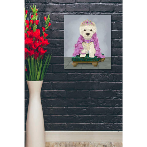 Image of 'West Highland Terrier with Tiara' by Fab Funky, Giclee Canvas Wall Art