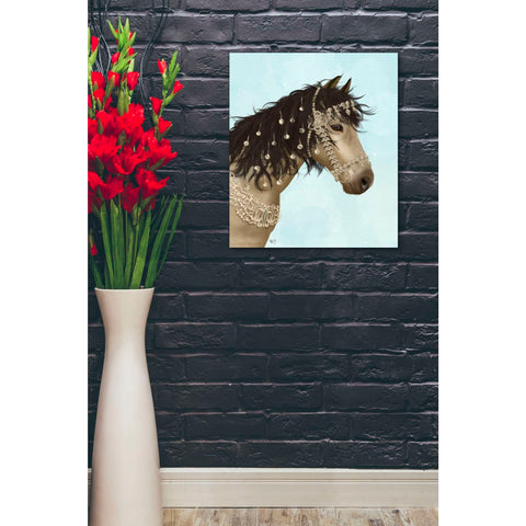 Image of 'Horse Buckskin with Jewelled Bridle' by Fab Funky, Giclee Canvas Wall Art