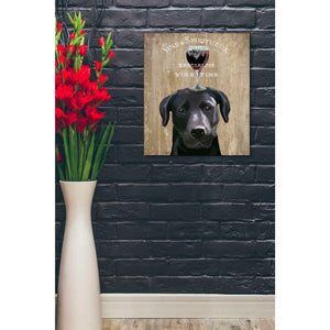 'Dog Au Vin, Black Labrador' by Fab Funky, Giclee Canvas Wall Art