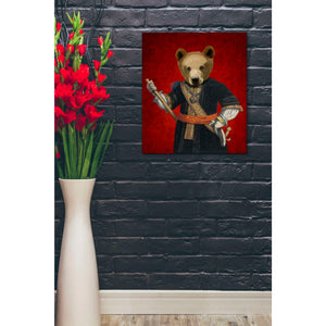 'Bear in Blue Robes' by Fab Funky, Giclee Canvas Wall Art