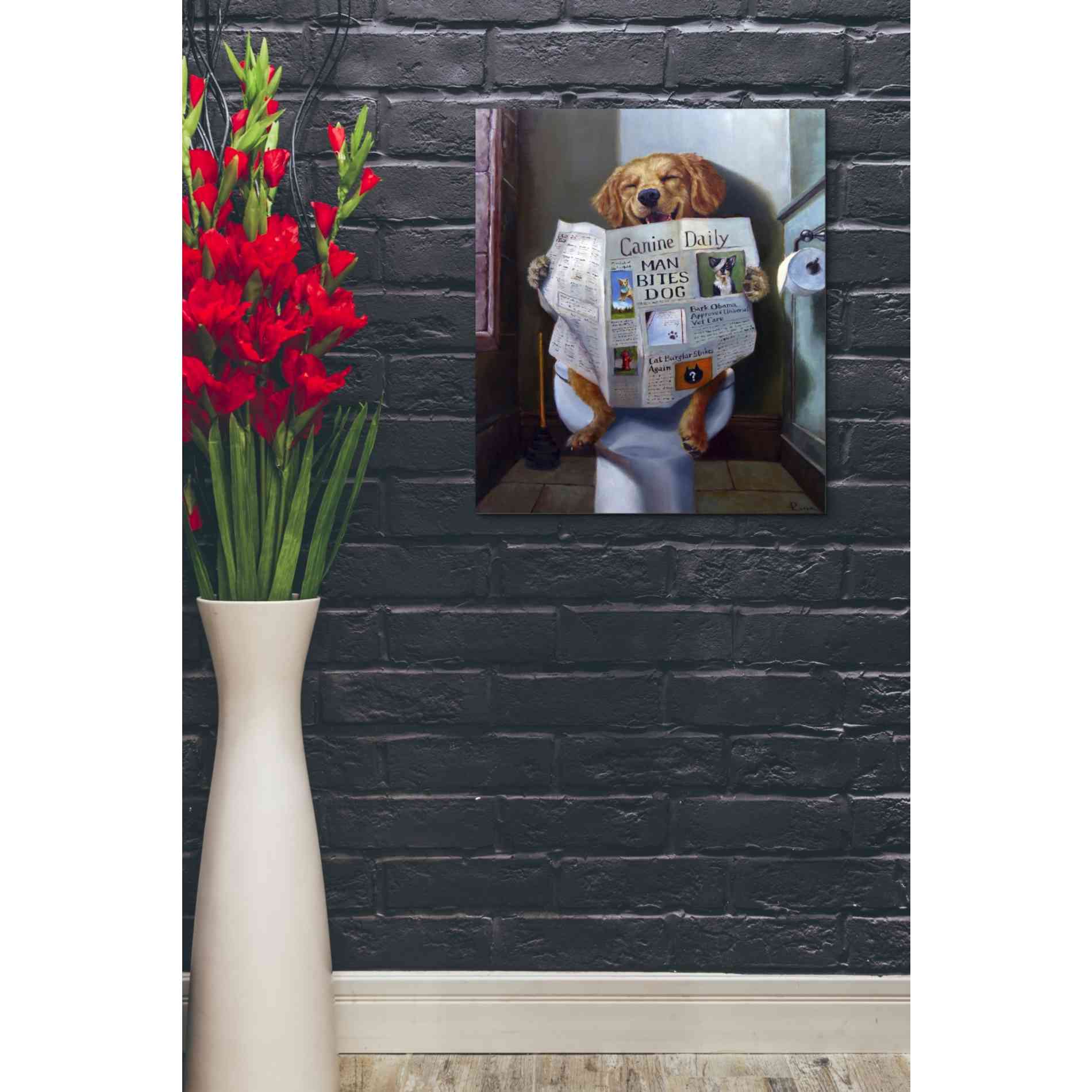'Dog Gone Funny' by Lucia Heffernan, Canvas Wall Art,20 x 24