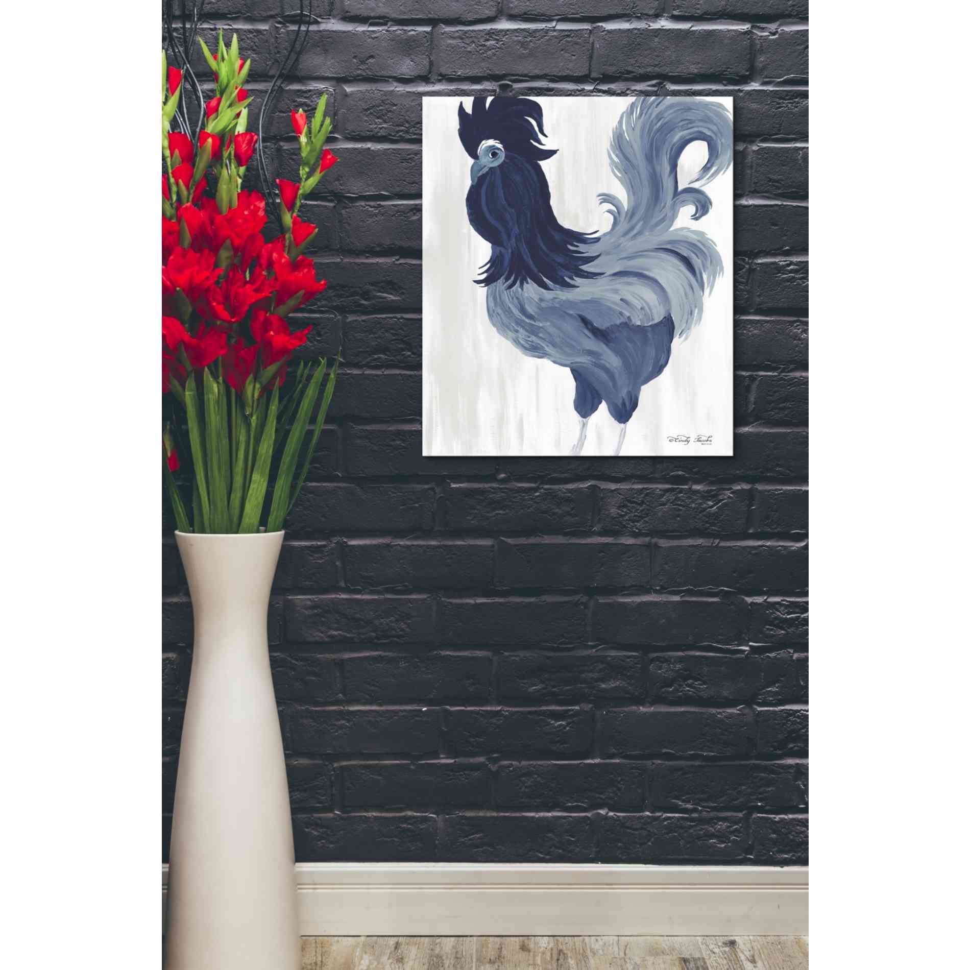 'Green & Purple Rooster II' by Cindy Jacobs, Giclee Canvas Wall Art