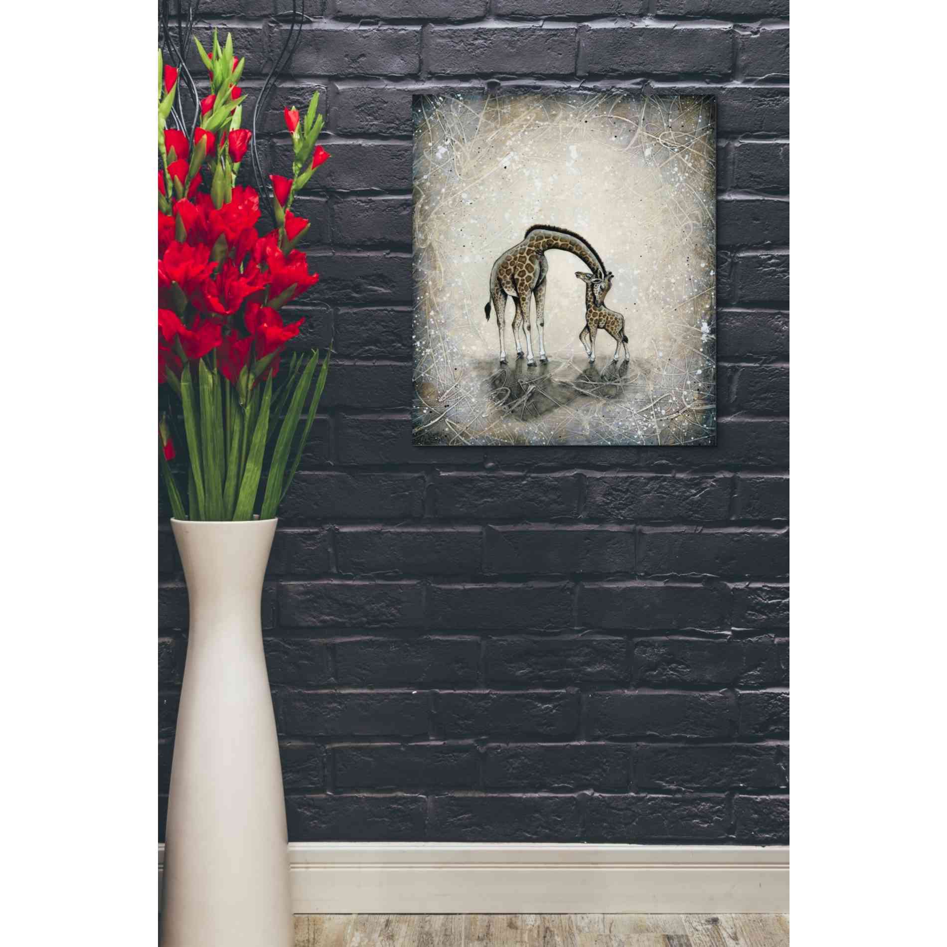 'My Love for You-Giraffes' by Britt Hallowell, Canvas Wall Art,20 x 24