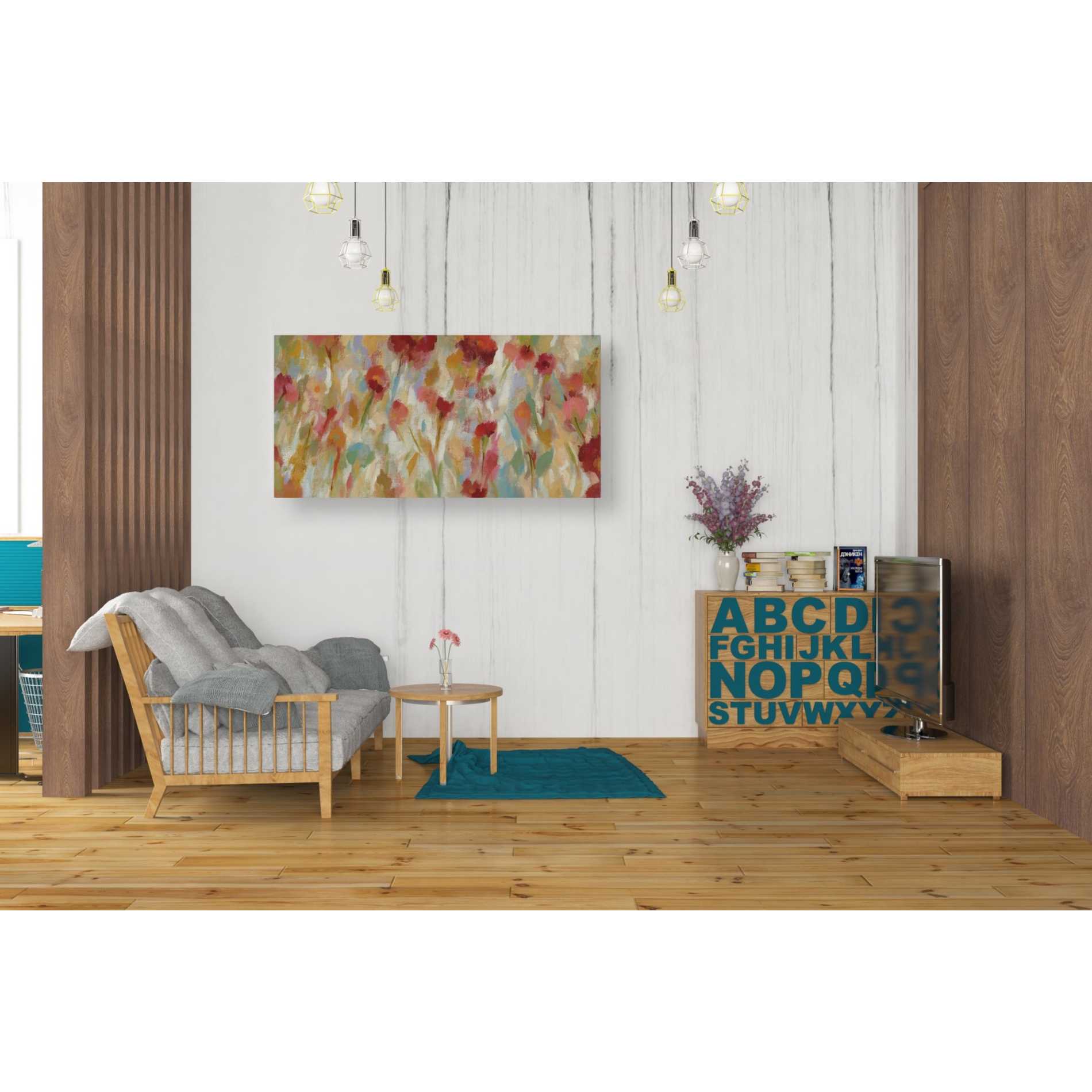 "Breezy Floral I" by Silvia Vassileva, Canvas Wall Art,40 x 20