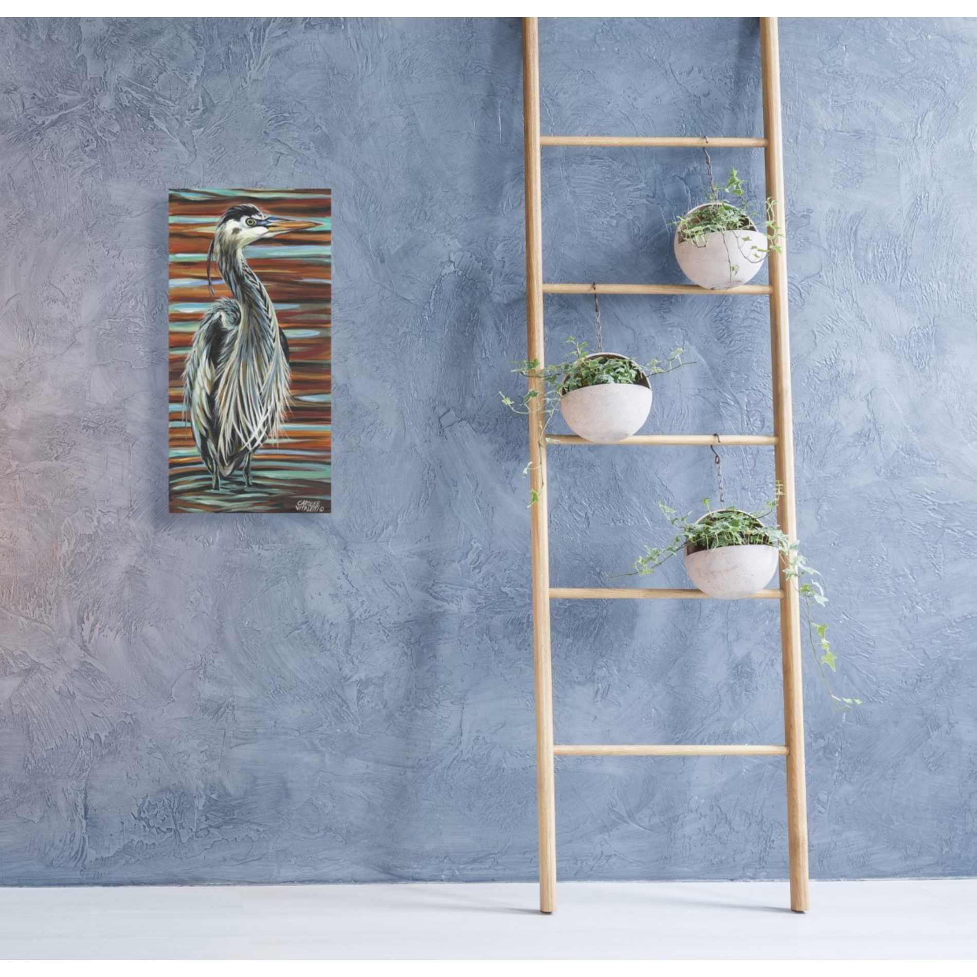 'Watchful Heron I' by Carolee Vitaletti, Giclee Canvas Wall Art