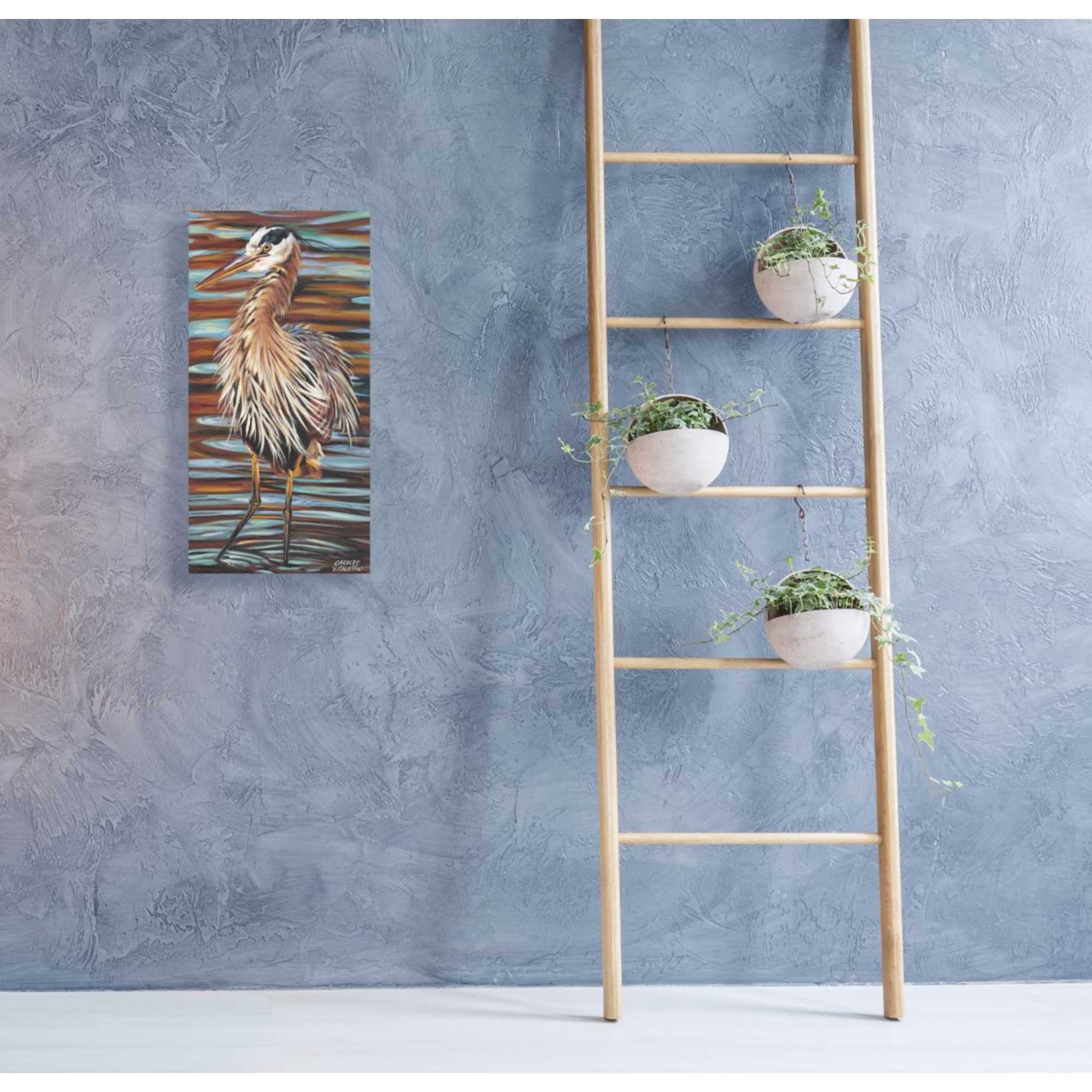 'Watchful Heron II' by Carolee Vitaletti, Giclee Canvas Wall Art