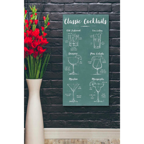 Image of 'Mixology Infograph' by Ethan Harper Canvas Wall Art,20 x 40