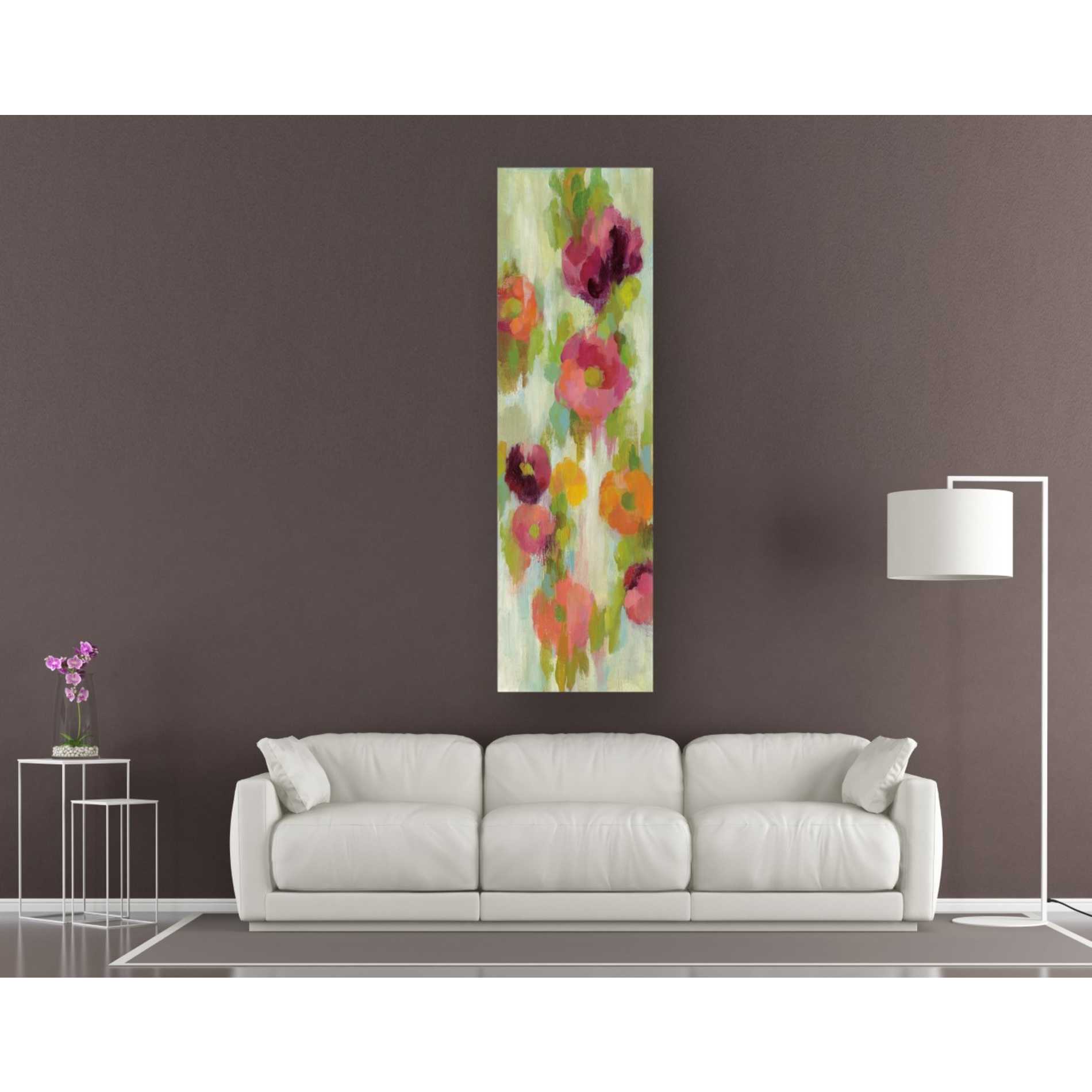 "Coral and Emerald Garden III" by Silvia Vassileva, Canvas Wall Art,20x60