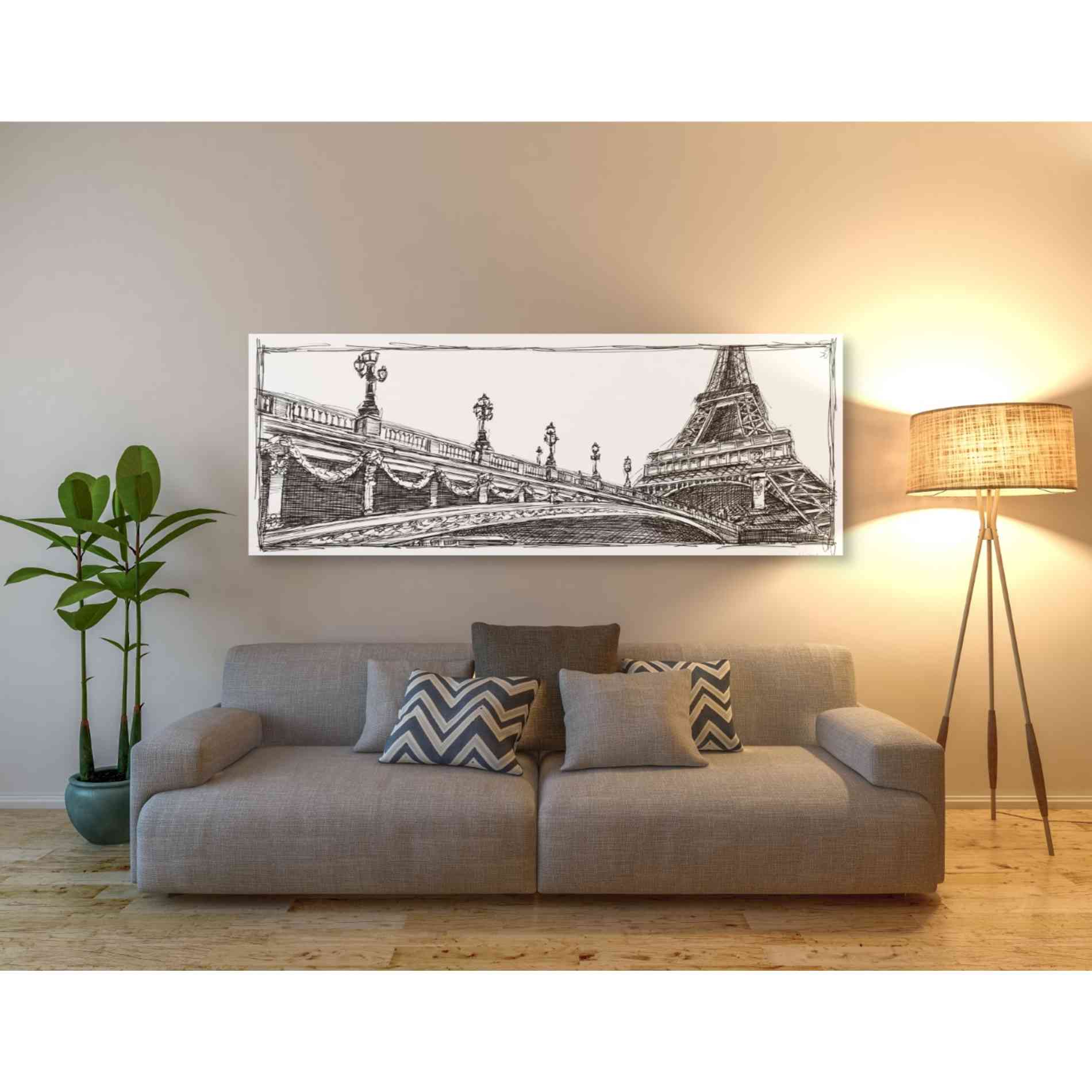 'Study of Paris' by Ethan Harper Canvas Wall Art,60 x 20