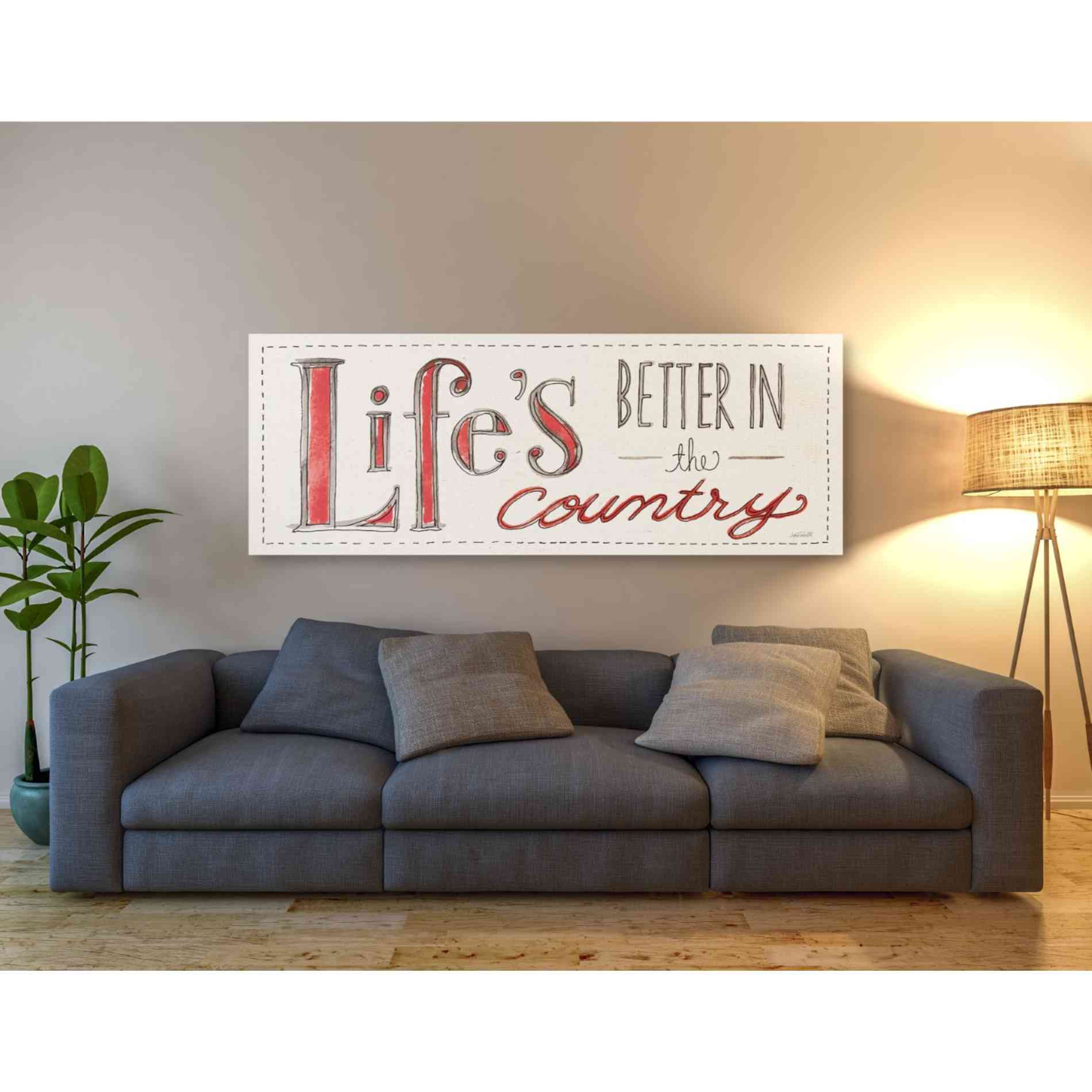 'Country Life VIII' by Anne Tavoletti, Canvas Wall Art,60 x 20