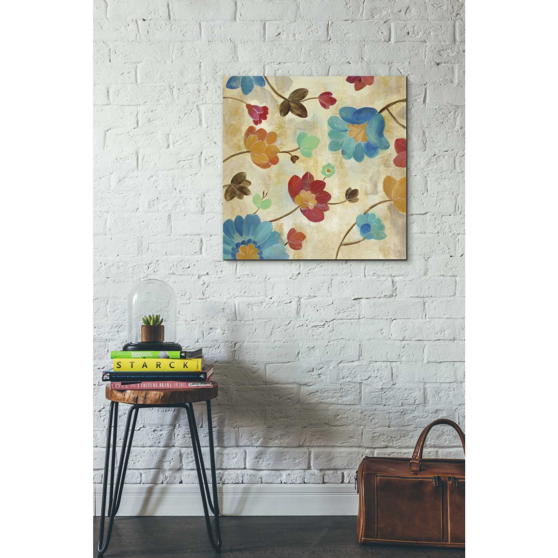 'Coral and Teal Garden II' by Silvia Vassileva, Canvas Wall Art,26 x 26