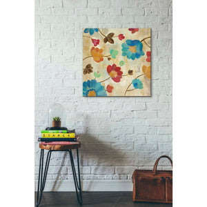 'Coral and Teal Garden II' by Silvia Vassileva, Canvas Wall Art,26 x 26
