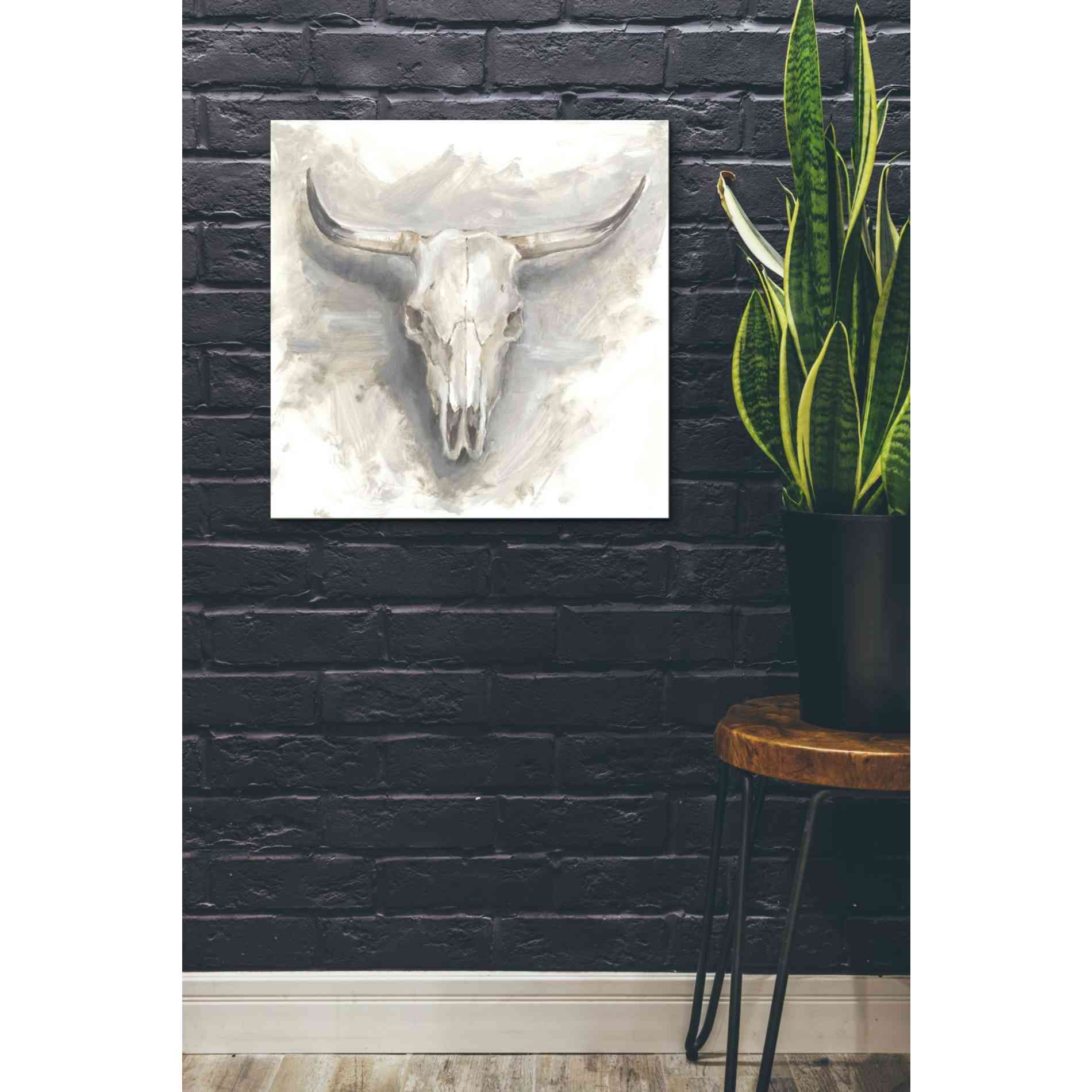 'Cattle Mount I' by Ethan Harper, Canvas Wall Art,26 x 26