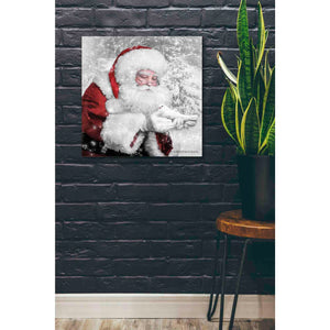 'Santa's Little Friend' by Bluebird Barn, Canvas Wall Art,26 x 26