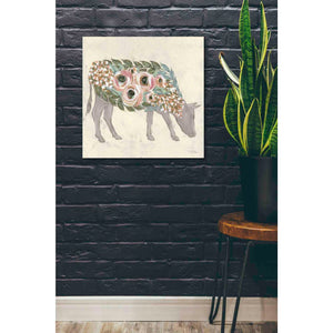 'Annabelle the Cow' by Michele Norman, Canvas Wall Art,26 x 26