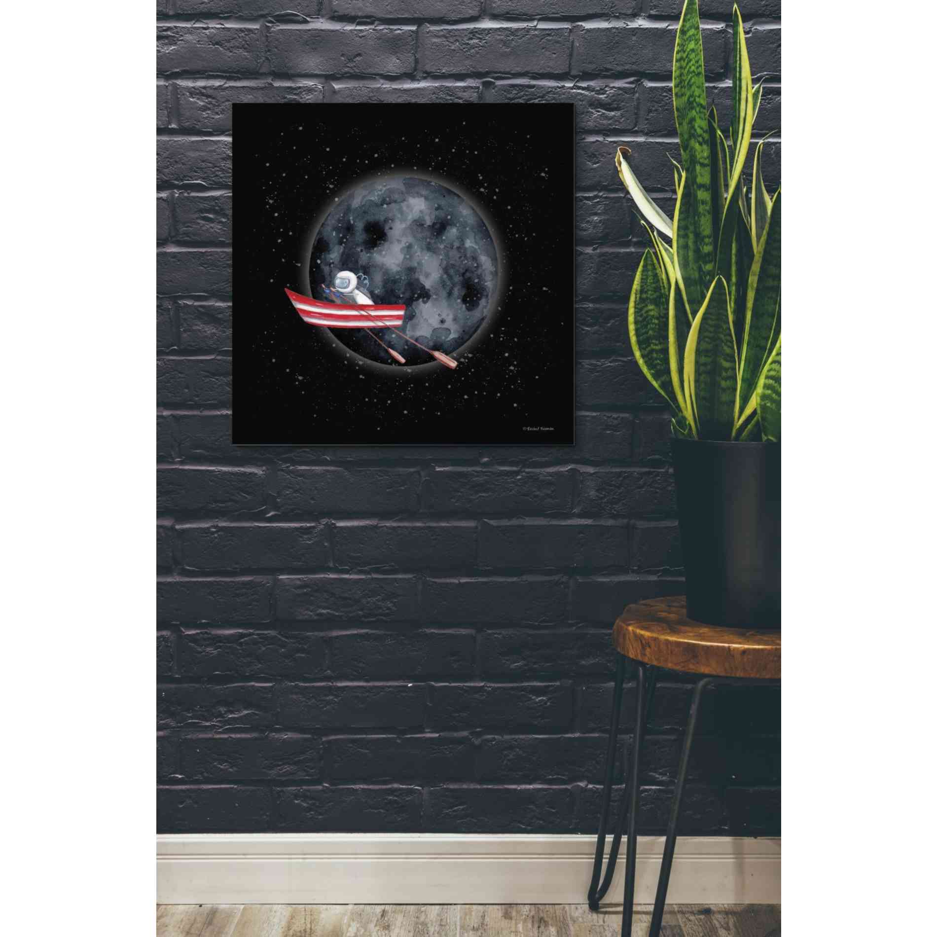 'Sail to the Moon' by Rachel Nieman, Canvas Wall Art,26 x 26