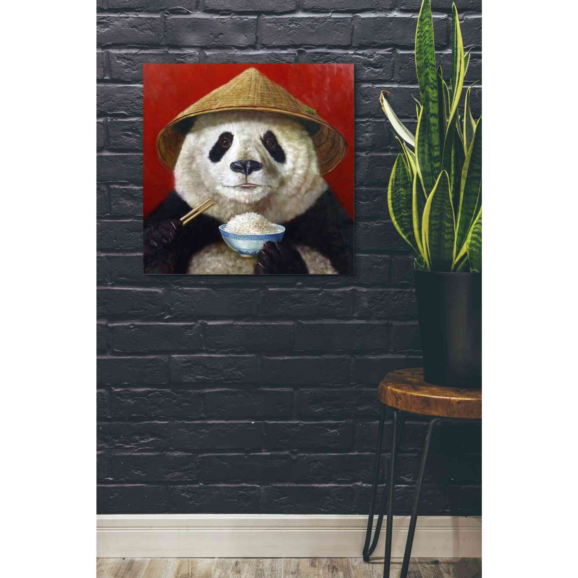 'Panda' by Lucia Heffernan, Canvas Wall Art,26 x 26