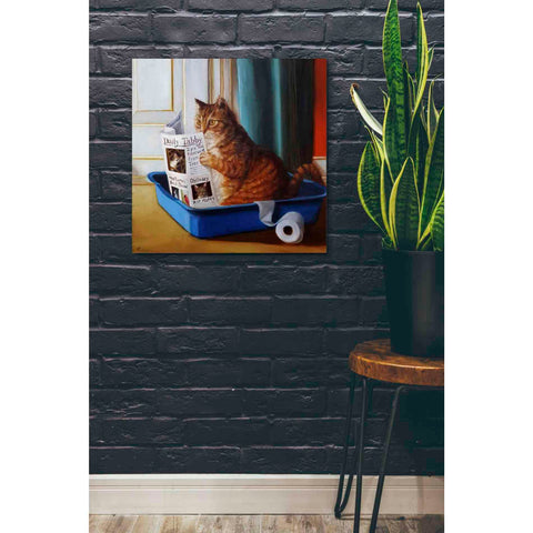 Image of 'Kitty Throne' by Lucia Heffernan, Canvas Wall Art,26 x 26