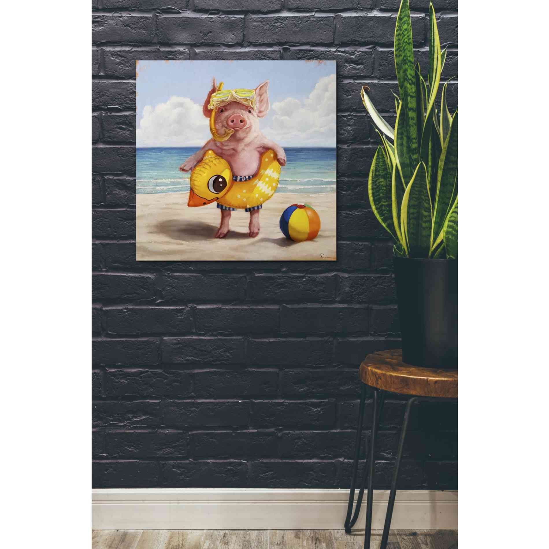 'Baked Ham' by Lucia Heffernan, Canvas Wall Art,26 x 26