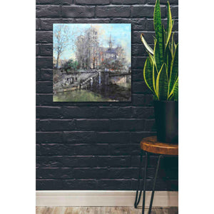'Notre Dame on the Seine' by Mark Lague, Canvas Wall Art,26 x 26