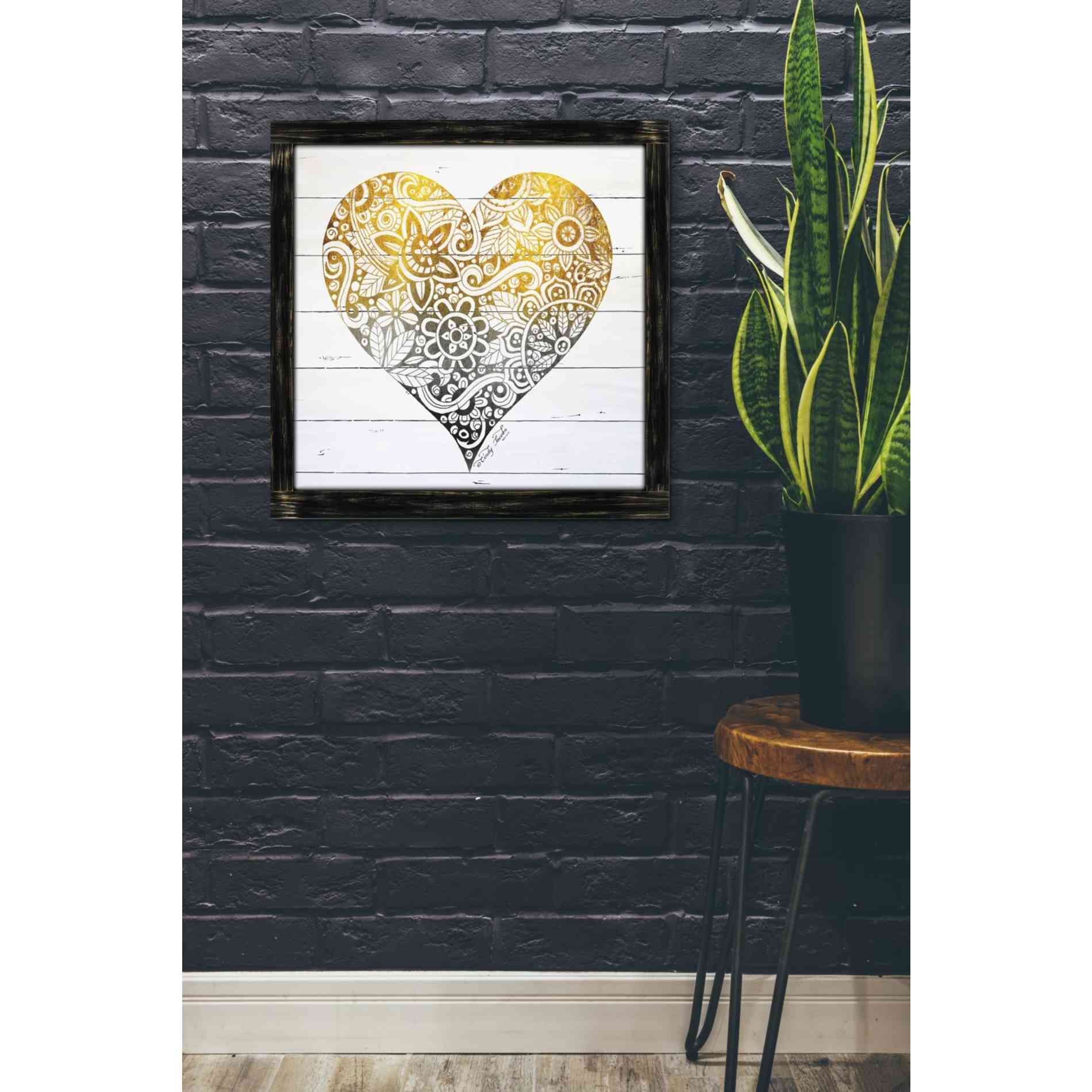 'Zen Season's Greeting Heart' by Cindy Jacobs, Giclee Canvas Wall Art